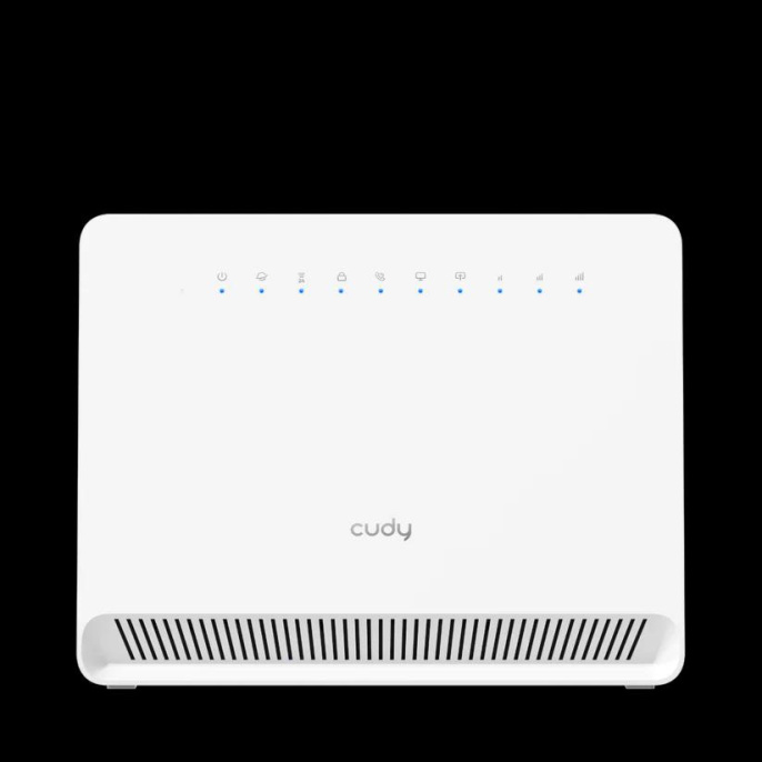 Модем CUDY N300 Wi-Fi 4G LTE-Cat4 VoLTE Router, build-in 4G LTE modem,  4 10/100M RJ45 Ports, 1 RJ11 Port, VoLTE, Nano SIM Slot, 300Mbps at 2.4GHz, Internal antennas, PPTP/L2TP/OpenVPN/WireGuard VPN, DNS over Cloudflare/Google/Quad9, DDNS, SMS, Band locki