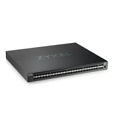 Коммутатор ZYXEL XGS4600-52F AC L3 Managed Switch, 48 port Gig SFP, 4 dual pers. and 4x 10G SFP+, stackable, dual PSU AC