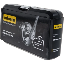 Набор инструментов Inforce 46 предметов 1/4" Inforce, Сталь Cr-V, Профессиональный, 06-07-11