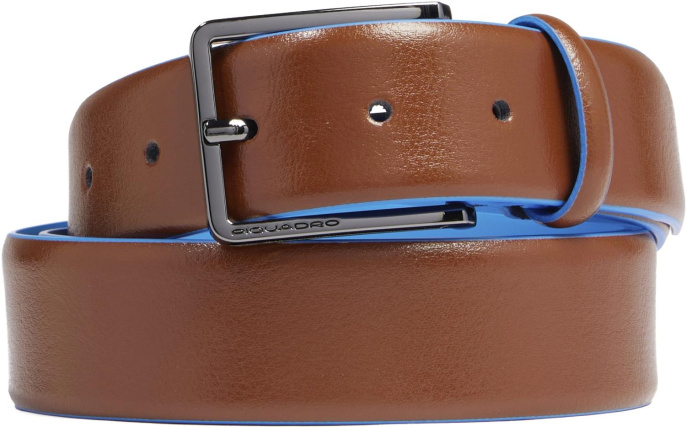 Ремень мужской Piquadro Blue Square, кожа натуральная, каштановый [cu5258b2/m]