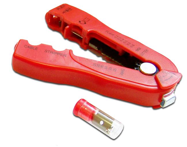 Инструмент для снятия изоляции 0.2 – 0.8 мм 20 – 30 AWG, красный LANMASTER LAN-STR-0.2-0.8