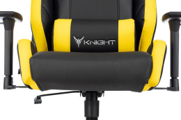 Кресло игровое Knight Thunder 5X черный/желтый экокожа с подголов. крестов. металл