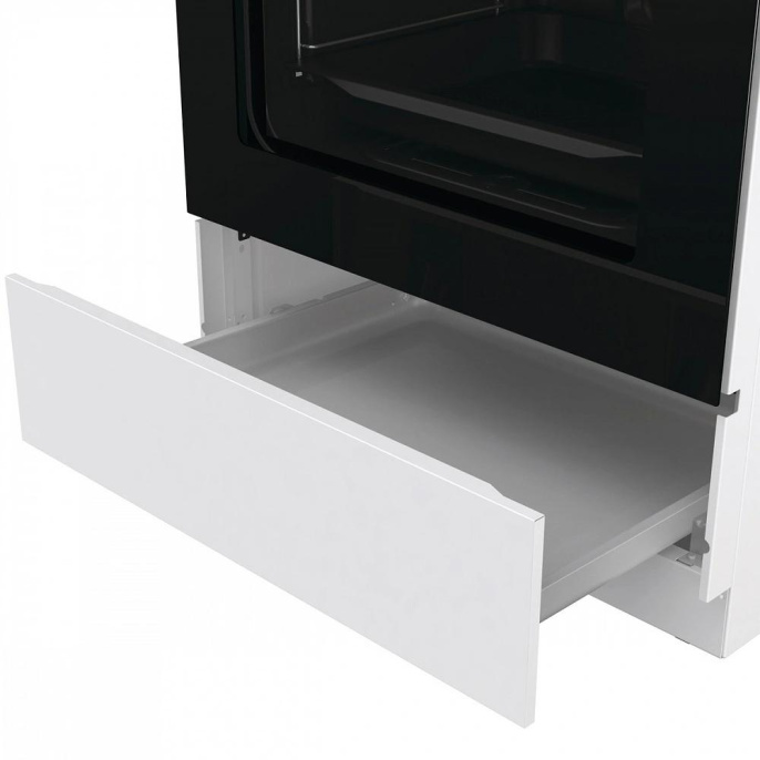 Плита Газовая Gorenje GG6A11WF белый стеклянная крышка реш.чугун