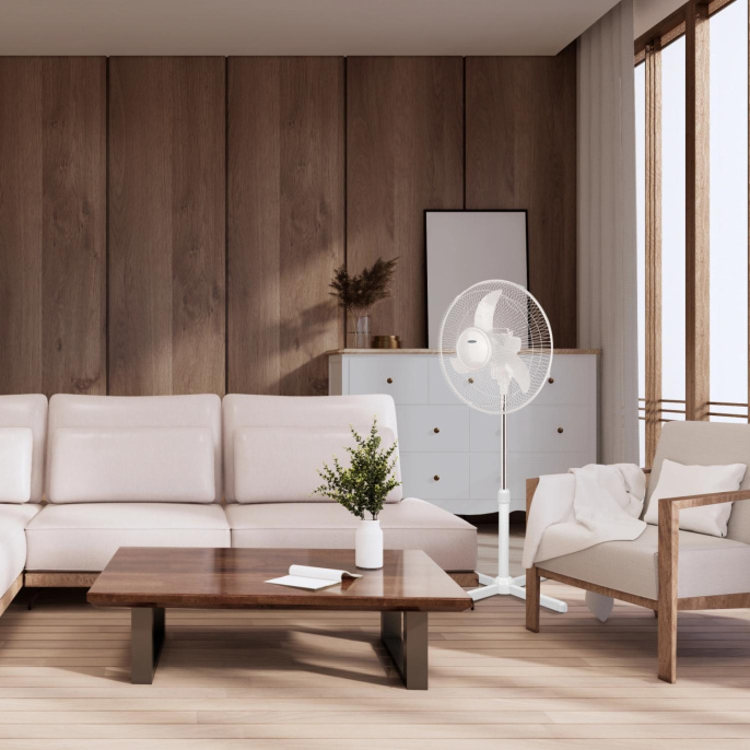 Вентилятор напольный Ac Electric AFF-505W 40Вт скоростей:3 белый (24056689)