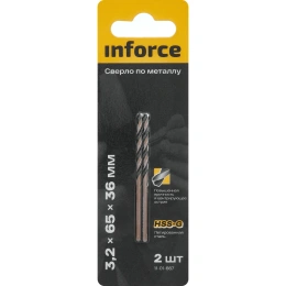 Сверло по металлу HSS-G 2 шт; 3.2х65х36 мм Inforce 11-01-667