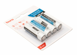 Батарея Buro Alkaline LR6 AA (4шт) блистер