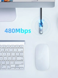 Удлинительный кабель CABLETIME CA14E (CT-AMAF2.0-PB0.5) 0.5 м, черный, ПВХ USB2.0 AM-AF