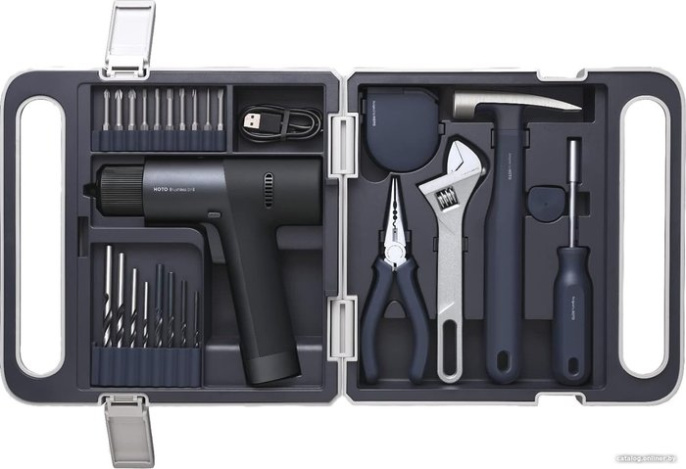 Набор инструментов с дрелью-шуруповёртом HOTO 12V Brushless Drill Tool Set (HTE0020EU)