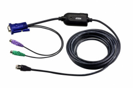 Модуль удлинителя ATEN KA7920-AX VGA+K/M PS/2, 4.5 метр., 1xUTP Cat5e, для подкл. комп. к перекл. KH15xxA/KH15xxAi/KL15xxA/KL15xxAi/KH25xxA, макс.разреш. 1600х1200, RJ45+HD-DB15+2х6MINIDIN, Female+3xMale