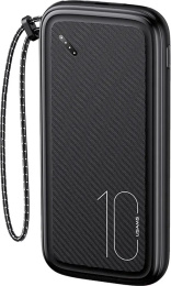 Внешний аккумулятор Usams US-CD150 PB56 10000mah Черный 10KCD15001 выход USB: 5V-2A, вход Micro/Type-C: 5V-2A, кабель в комплекте, материал: пластик