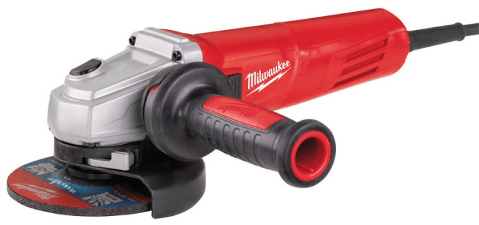 Угловая шлифмашина Milwaukee AGV 12-125 X (4933428085) (диаметр диска: 125 мм, 1200 Вт, 11000 об/мин холостого хода, питание: сеть, блокировка включения, фиксация шпинделя, противовибрационная защита, предохранительная муфта)