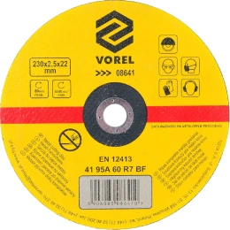 Круг отрезной по металлу 230х2.5х22 мм VOREL 8641