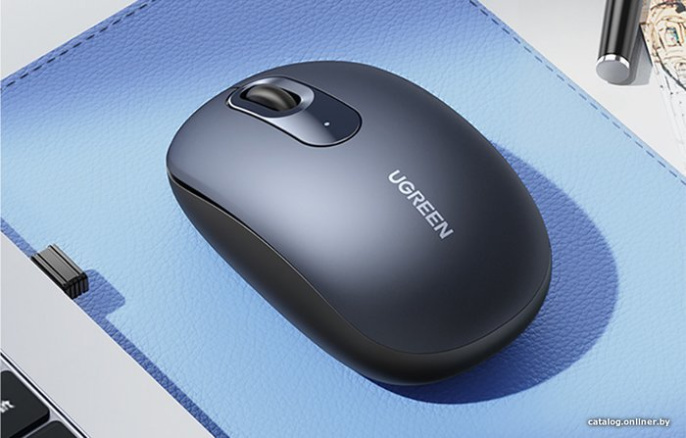 Беспроводная компьютерная мышьUGREEN MU105 90550 2.4G Wireless Mouse. Цвет: темно-синий