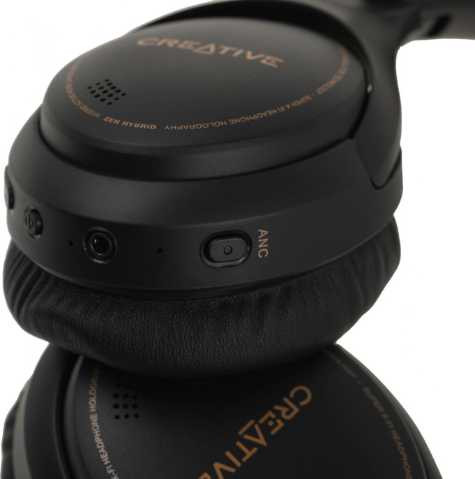 Наушники Creative Zen Hybrid, 3.5 мм/Bluetooth, мониторные, черный [51ef1010aa001]