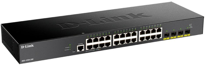Коммутатор D-Link DGS-1250-28X/RU/A1A L3 24x1Гбит/с 4SFP+ управляемый