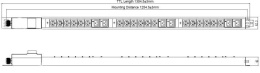 Блок распределения питания POWERCOM PDU-32AV24-18C3-6C9-3P,  вертикал.размещ.,  C13Х18,  C19Х6,  Тип вход. тока 3x32A,  2м