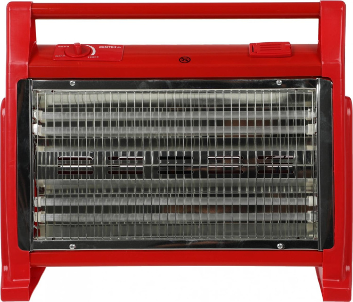 Инфракрасный обогреватель CENTEK CT-6141, 2000Вт, с термостатом, 20м2, кварцевый, красный/серый