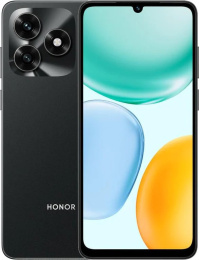Смартфон Honor X5c 4GB/64GB Midnight Black (NLA-LX2) (6.74" 1600x720 px, на базе Android 15, 4GB RAM, 64GB ROM, rear: 13 MP Camera f/2.2 + 0.08 MP, Front camera: 5 MP Camera f/2.2, Bluetooth 5.1, GPS, ГЛОНАСС, A-GPS, BeiDou, Galileo, Dual nano-SIM, 5260 m