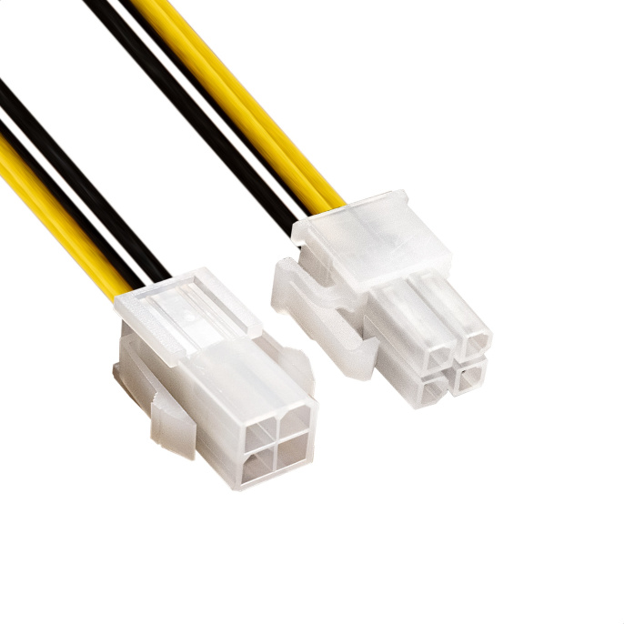 Удлинитель кабеля питания материнской платы +12V ExeGate EX-EXT-4M4F-0.2 4pin EPS12V M/4pin EPS12V F, 0,2м EX294789RUS