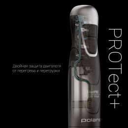 Блендер Polaris Silent PHB 1384,  погружной,  черный/серебристый