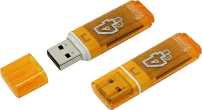 Накопитель SmartBuy Glossy SB4GBGS-Or USB2.0 Flash Drive 4Gb (RTL)