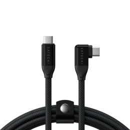 Кабель угловой вправо Satechi Right Angle 240W PD USB-C to USB-C Cable. Длина: 1м. Цвет: черный (AP-YCR100K)
