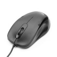 Мышь Gembird USB 2 кнопки+колесо кнопка 1000 DPI черный, кабель 1.45-1.5м MOP-100