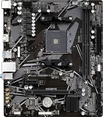 Материнская плата GIGABYTE A520M K (RTL) AM4 AMD A520 PCI-E HDMI GbLAN SATA MicroATX 2DDR4