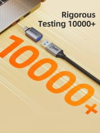 Адаптер CABLETIME CP81G (CT-CMAF10-AG) 10 Гбит/с USB3.2 USB-C Male to USB -A Female OTG алюминий