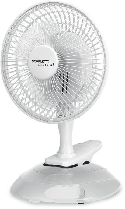 Вентилятор настольный Scarlett SC-DF111S01 25Вт скоростей:2 белый
