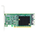 Lr-Link LRNV9F24 PCIe x16 to Two SlimSAS SFF-8654 8i Retimer Adapter, Support up to 4 NVMe SSDs