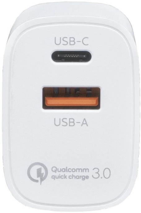 Сетевое зарядное устройство Philips DLP4317, USB + USB type-C, 20Вт, 0.8A, белый [dlp4317cw/70]