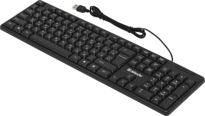 Клавиатура Defender HB-520, USB, мембранная, черный [45522]