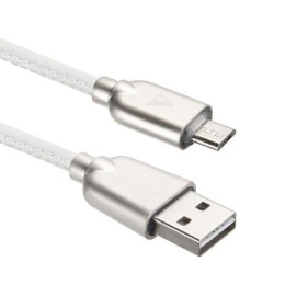 Кабели USB ACD USB кабель ACD-Allure MicroUSB ; USB-A Кожа, 1м, белый ACD-U926-M1W