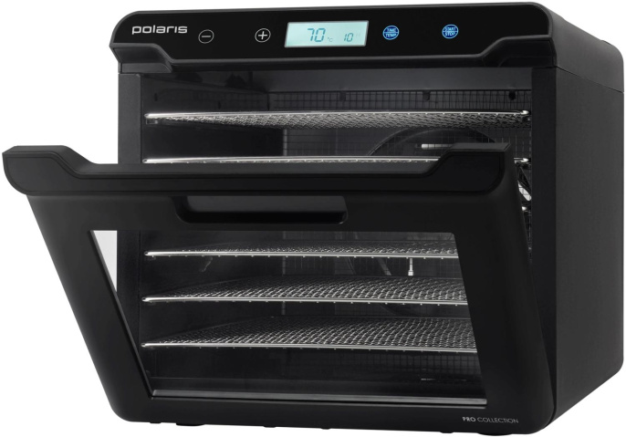 Сушилка для овощей и фруктов Polaris PFD 2402H Pro, черный, 19шт