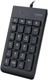 Цифровой блок проводной RAPOO K10-BL, цвет - черный 13323