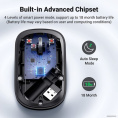 Беспроводная компьютерная мышь UGREEN MU001 90374 Portable Wireless Mouse. Цвет: зеленый
