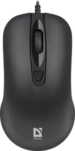 Мышь Defender Classic MB-230 Black 52231 полноразмерная мышь для ПК, проводная USB, сенсор оптический 1000 dpi, 4 кнопки, колесо с нажатием, цвет черный