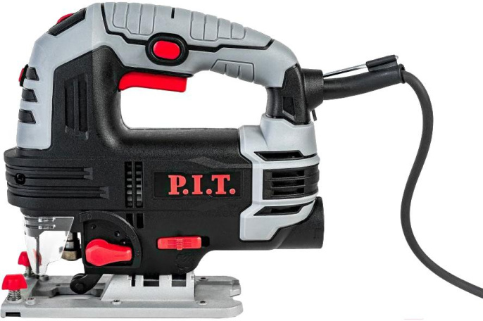 Электролобзик P.I.T PST90-C1 рукоятка-скоба, питание: сеть, 900 Вт, глубина пропила: 90 мм дерево , 10 мм сталь , 0–3000 ходов/мин, ход пилки: 18 мм