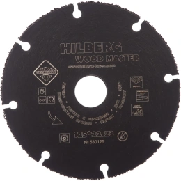 Диск карбид вольфрамовый отрезной Hilberg 125x22.23 Super Wood 530125