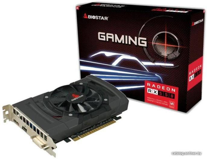 Видеокарта Biostar PCI-E 3.0 VA5505RF41 AMD Radeon RX 550 4Gb 128bit GDDR5 1100/6000 DVIx1 HDMIx1 DPx1 HDCP Ret