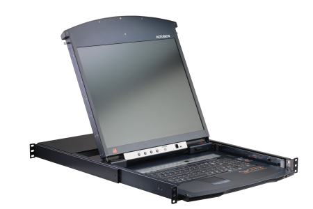 KVM консоль ATEN 19" 1-Local/Remote Share Access 16-Port Multi-Interface Cat 5 Dual Rail LCD KVM over IP switch KL1516AIN-AXA-RG