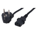 Гарнизон Кабель питания Schuko-C13, 3x0.75мм2, 10А, CCA, с заземлением, 3м, черный, пакет GPC-186-0.75-3M