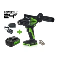 Дрель-шуруповерт GreenWorks GD24DD90, 24V, б/щет, 0-550/0-2100об/мин, 45/90Нм, 1x4Ач, ЗУ, коробка 3707507VUB