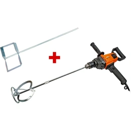 Электрическая дрель миксер СПЕЦ ДЭ-1000 230В/50Гц, 1050 Вт, 930 об/мин, в комплекте сборный венчик, патрон 3-16 мм + Насадка для миксера (венчик) 1 шт д/красок СПЕЦ-3449/3852