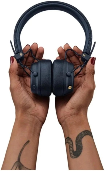 Наушники MARSHALL Major V, 3.5 мм/Bluetooth, накладные, синий [major v midnight blue]