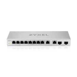 Коммутатор Zyxel XGS1010-12-ZZ0102F (L2) 8x1Гбит/с 2x2.5Гбит/с 2SFP+ неуправляемый