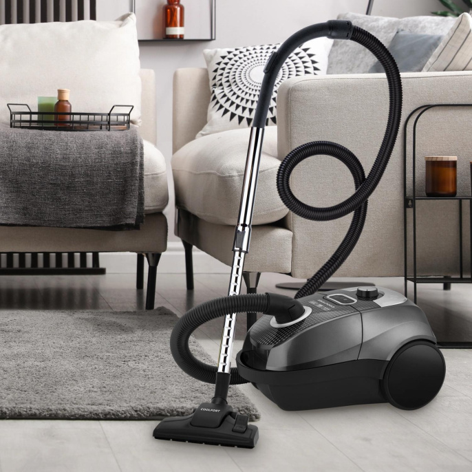 Пылесос COOLFORT CF-3041, 1600Вт, серый/черный
