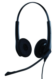Гарнитура Jabra BIZ 1500 Duo QD, для контактных центров, накладные, проводные, черный [1519-0154]