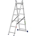 Алюминиевая двухсекционная лестница СИБРТЕХ 2х6 ступеней 97906